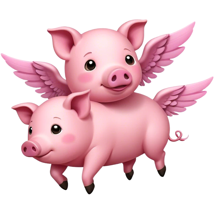 Pigs flying emoji