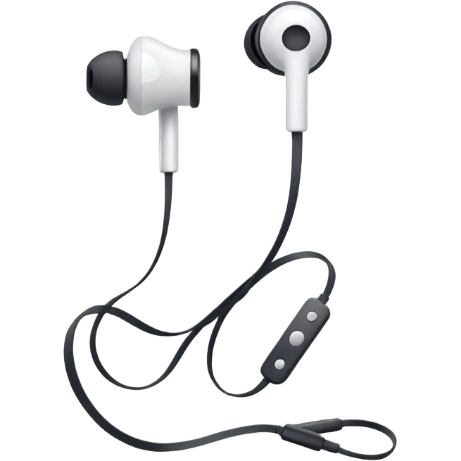 white earphone 
 emoji