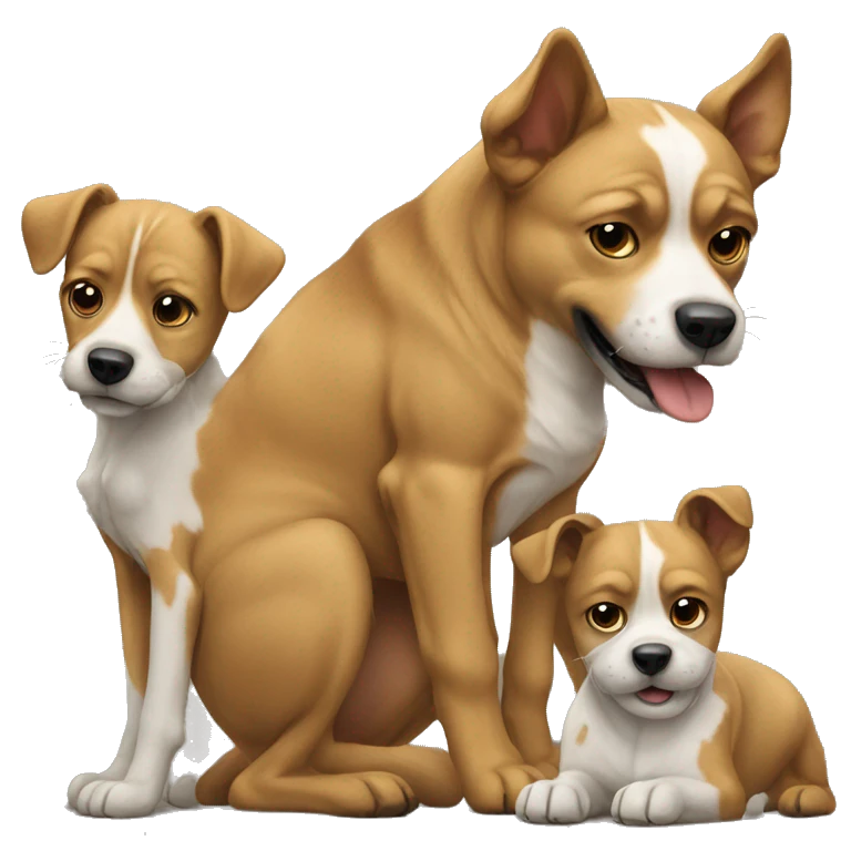 Dog on dog on dog on dog emoji