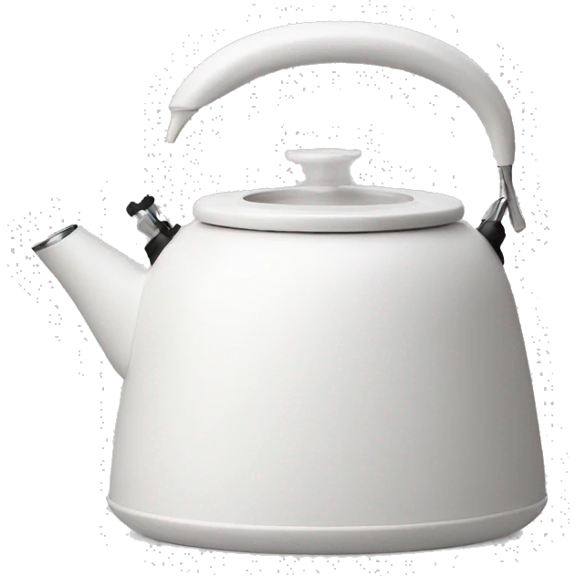 Light white aesthetic mini kettle emoji