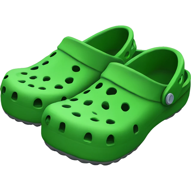 Green crocs emoji