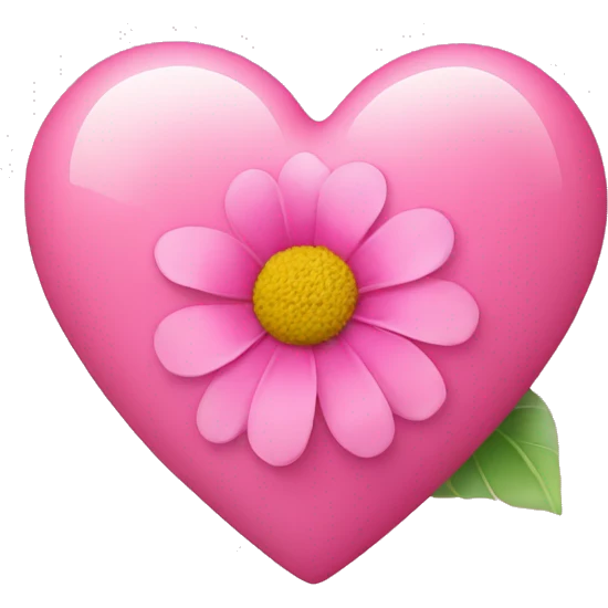 Pink heart with flower emoji