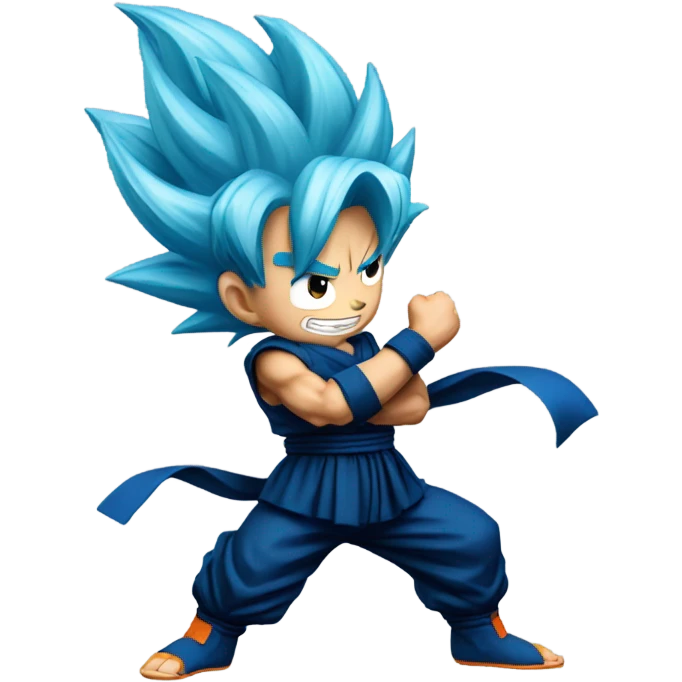 Blue goku emoji