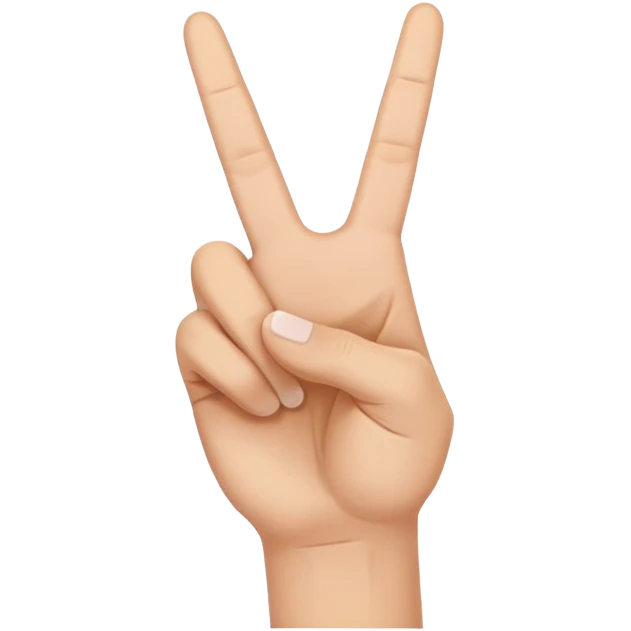 victory hand sign with peace symbol emoji