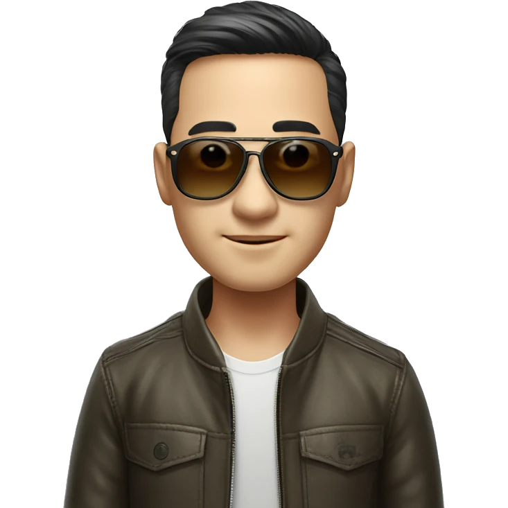 Ray-Ban aviator glasses stylish chinese man  emoji