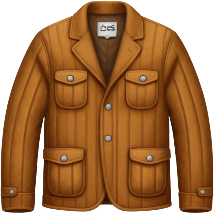 Patterned Corduroy texture ridges jacket emoji