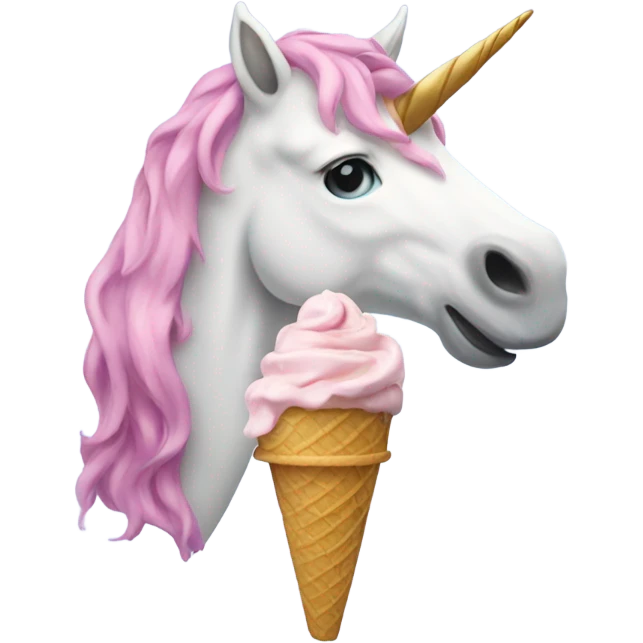 unicorn eating ice cream emoji