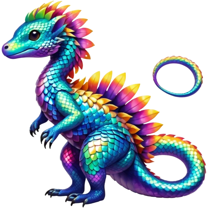 Shiny Exotic Tropical Pokémon-Fakémon-hybrid-creature (full body) emoji