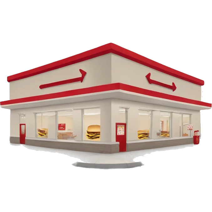 Create a in n out building  emoji