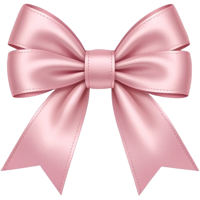 light pink ribbon bow emoji