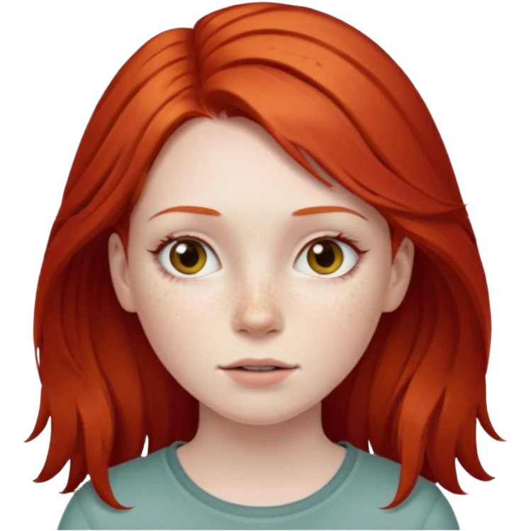 Девушка с красными волосами emoji