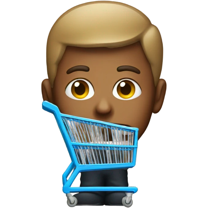Bust person with a target shopping cart emoji