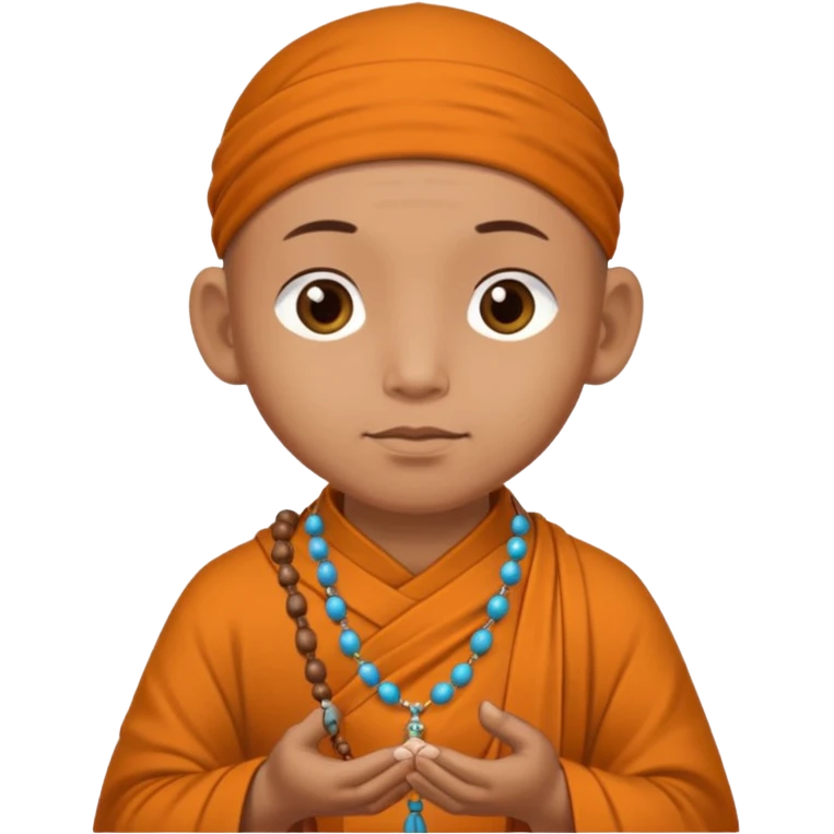 Monk with Prayer Beads  Hanging from Hand emoji