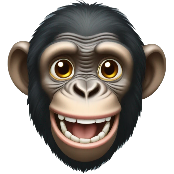 chimpancé riendo emoji