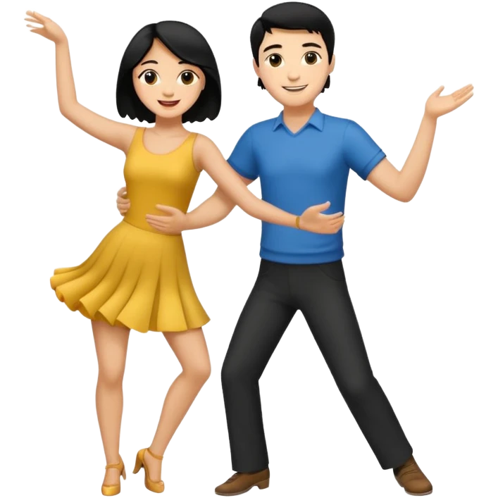 couple dancing full body man black hair emoji