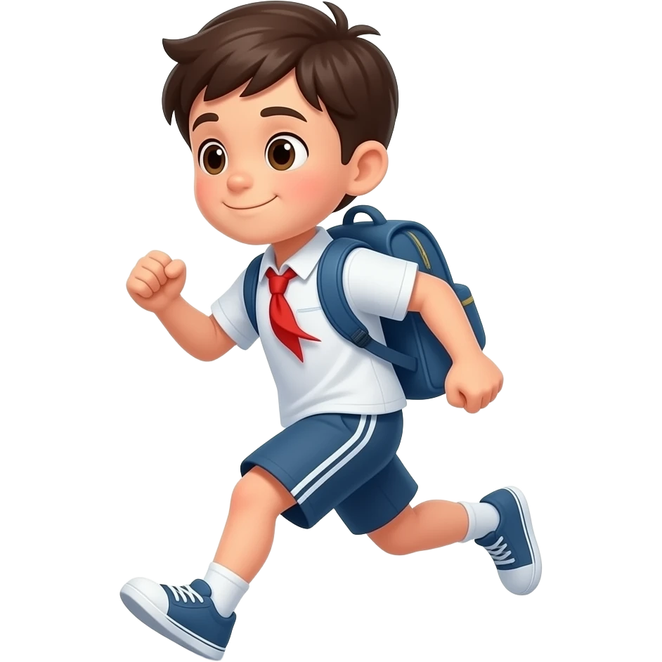 boy running to school emoji