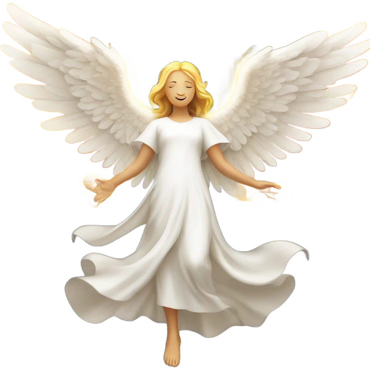 white angel, surrounded by fire
 emoji