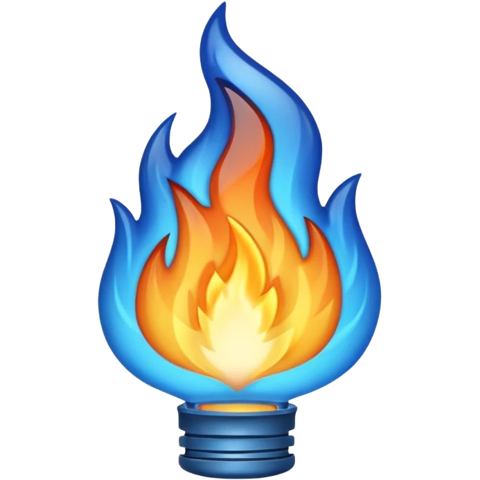 blue colored flame emoji