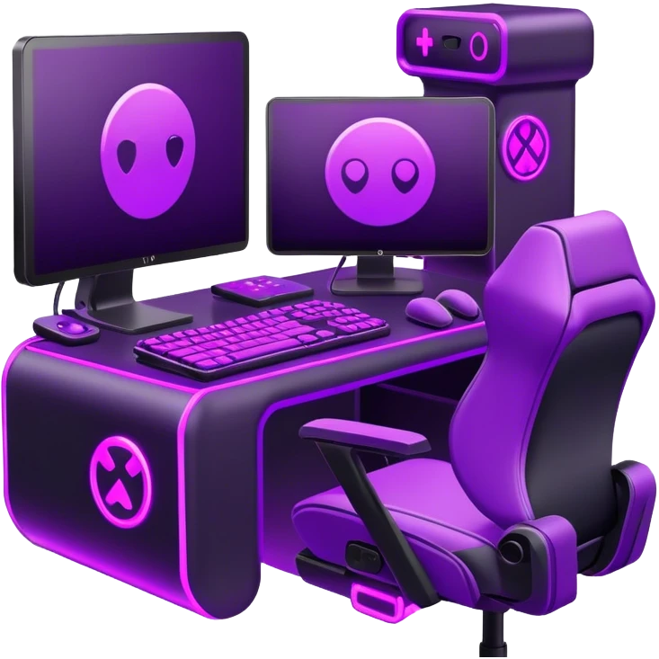 Neon purple gamgimg emoji