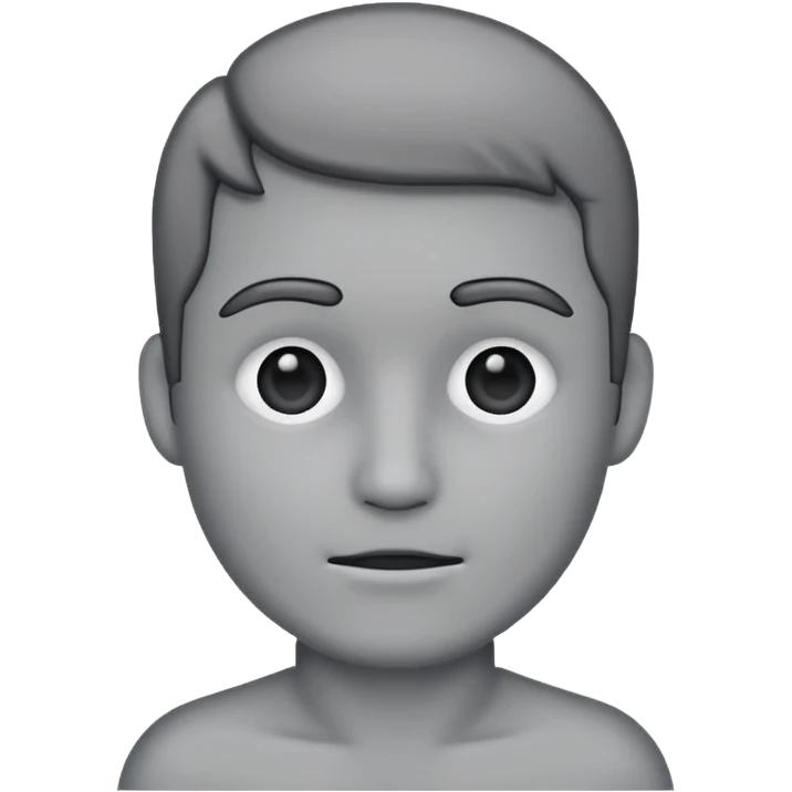 Generate outline of a human. Do not specify any gender and do not add eyes or hair. Also make it gray with a dark gray outline. emoji