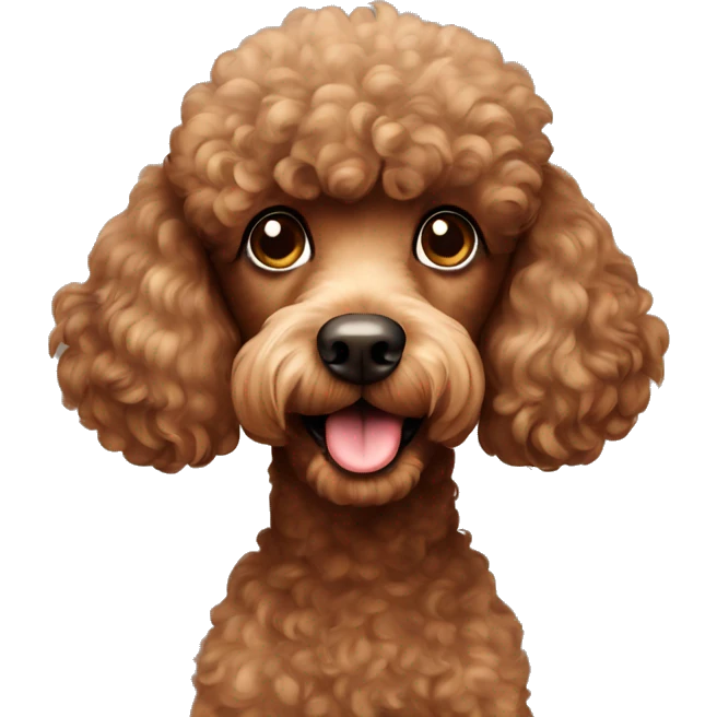 brown poodle emoji