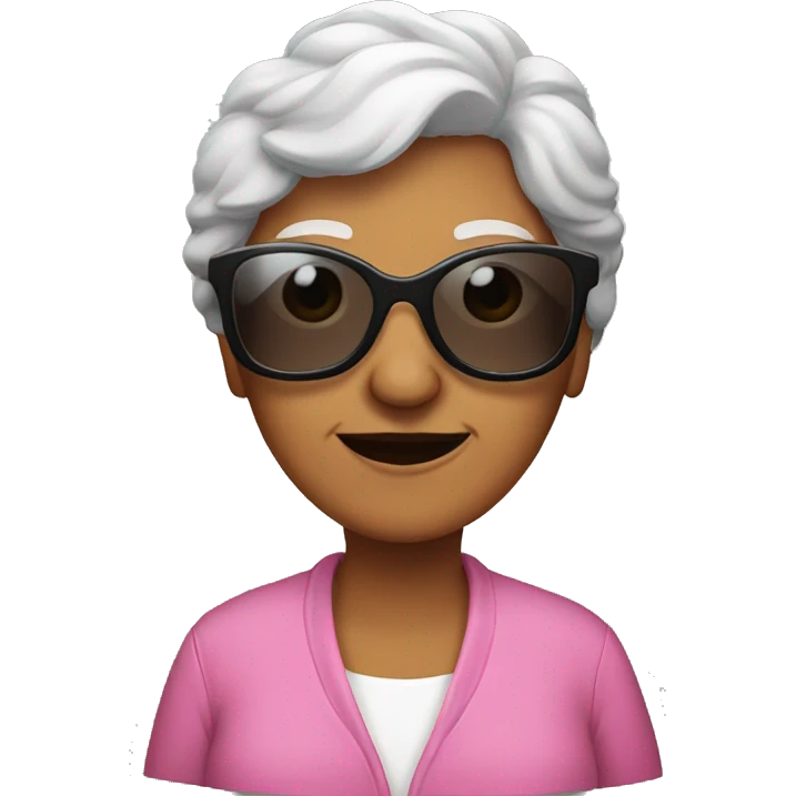 Grandma with sunglasses emoji