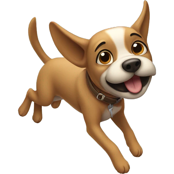 Dog fly in the sky emoji