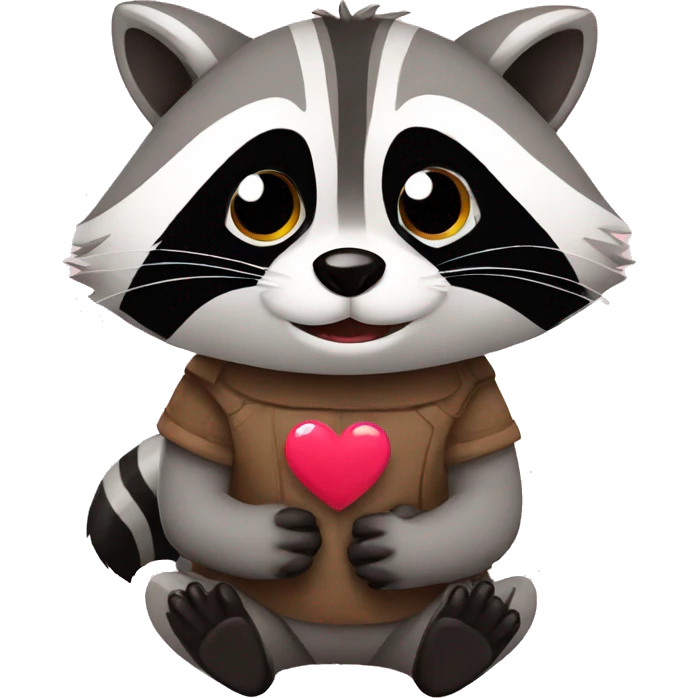 raccoon in love emoji