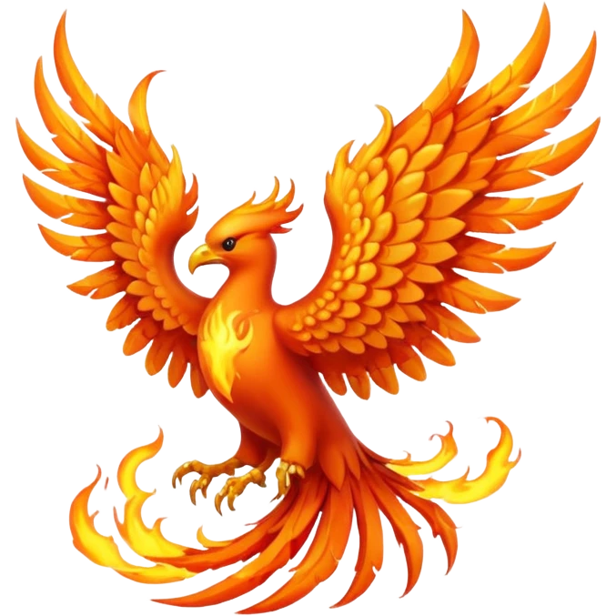 Orange flame phoenix wings 



 emoji