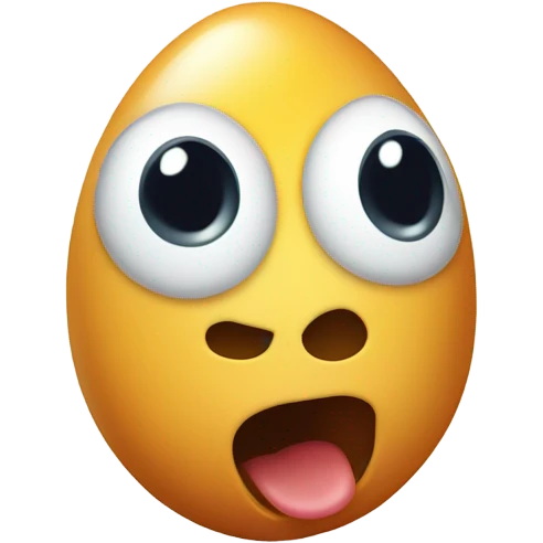 Freaky egg emoji