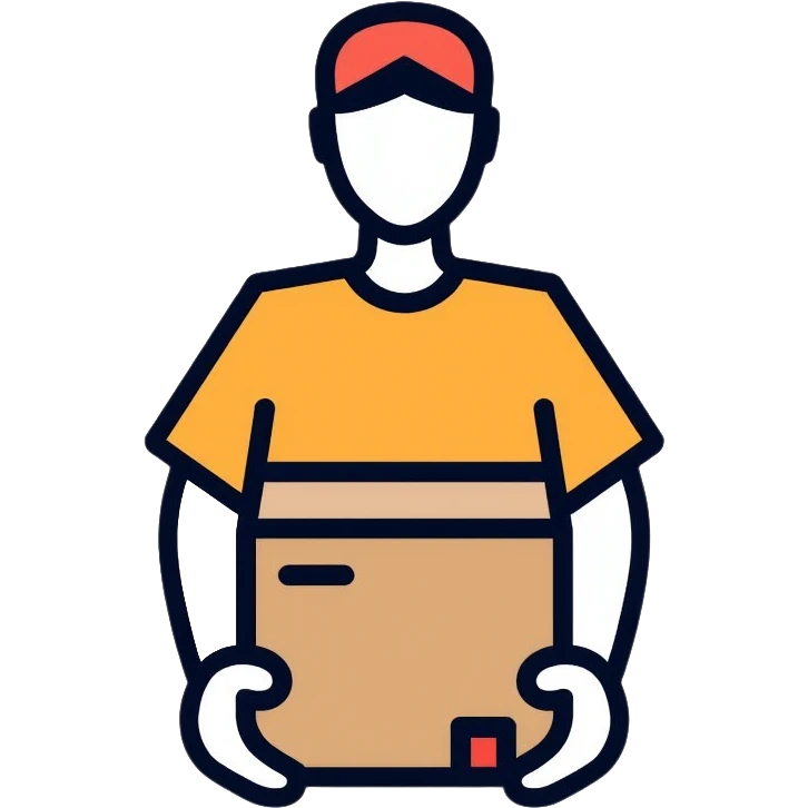 package pickup, order collection, person getting their order emoji