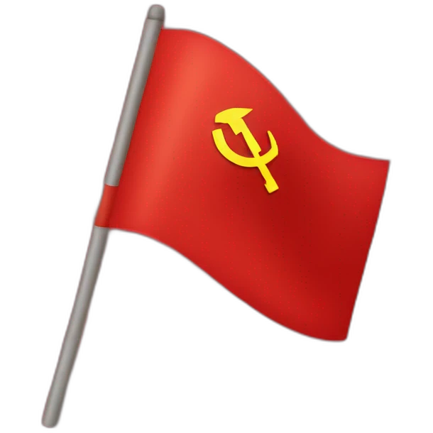 Red flag with communism emblem emoji