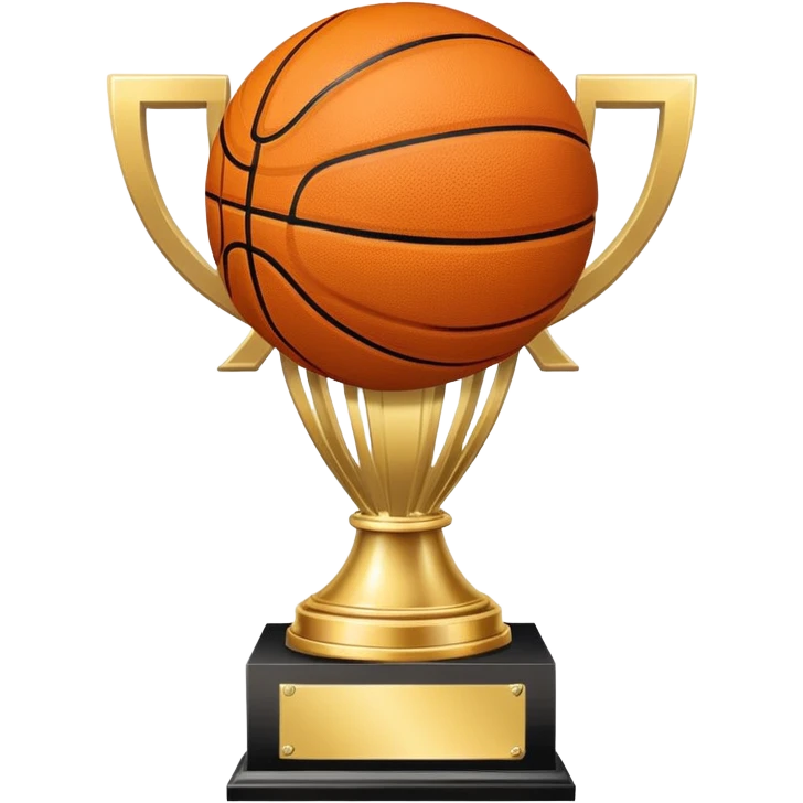 Trophée avec une balle de basket dedans emoji