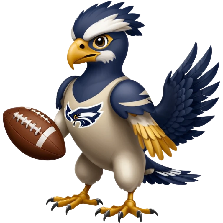 seahawk with a football emoji