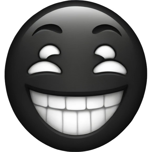 Smile with black hone emoji