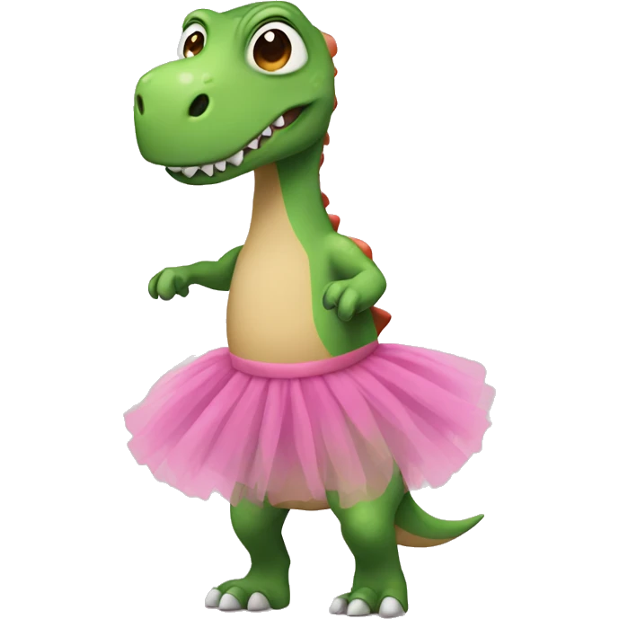 Dinosaur in a tutu emoji