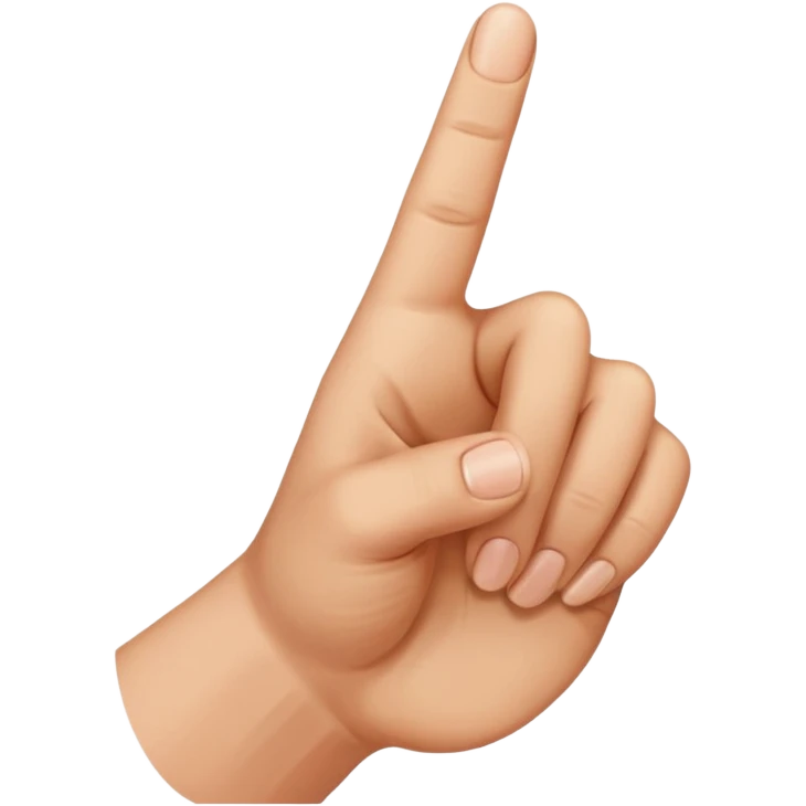 اصبع البنصر موجه نحو الأمام emoji