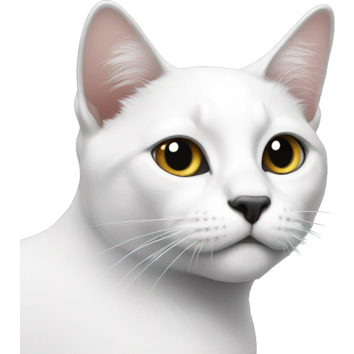 Cat black and white emoji
