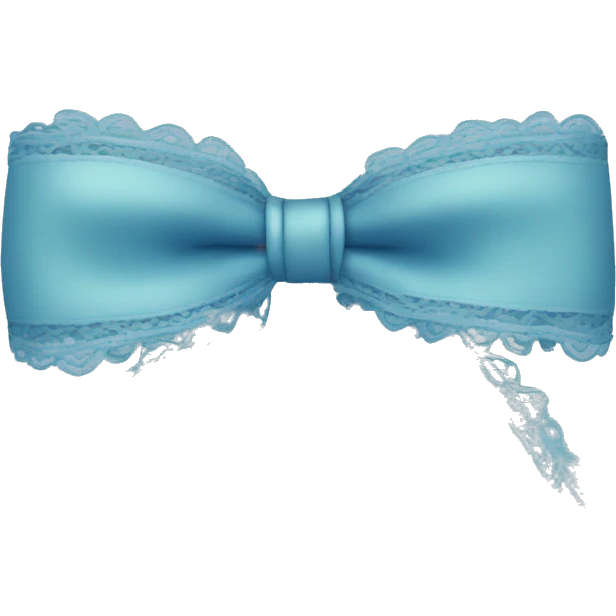 LinkBlue lace cute blue bow emoji