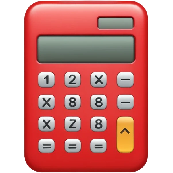 а теперь калькулятор красного цвета, без цифр и знаков давай emoji