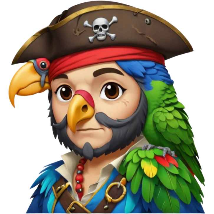 pirate and parrot emoji