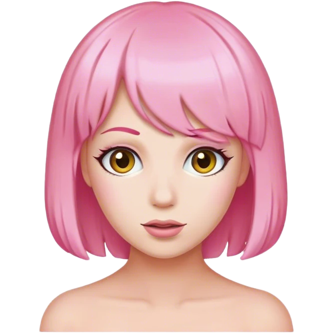 pink wig emoji
