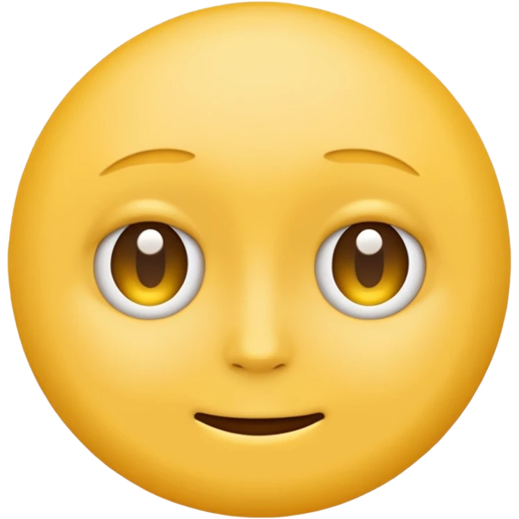 Emoji, yellow round neutral face emoji