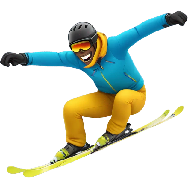 Skier crashing emoji