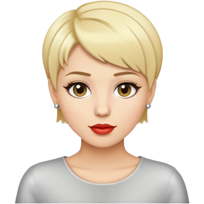 Female singer with very short blonde hair  emoji