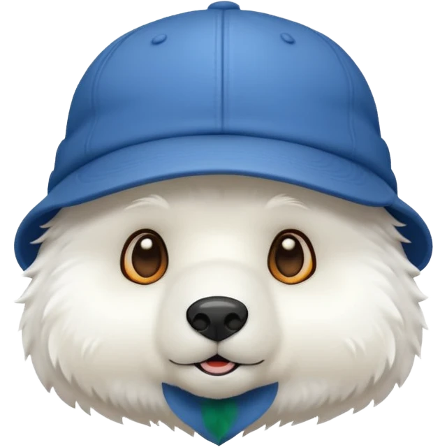 white Bear with cap emoji