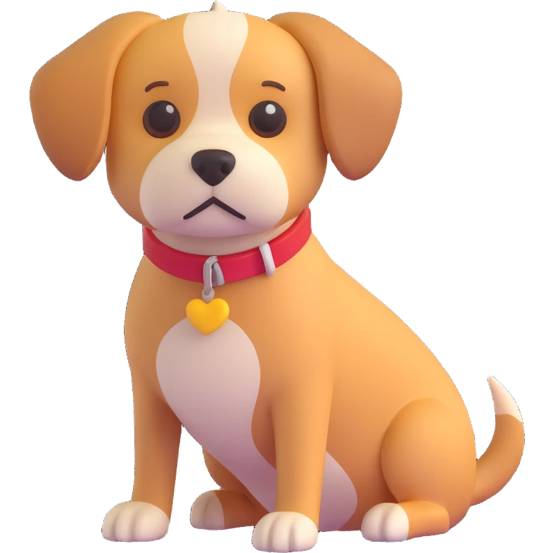 A dog emoji