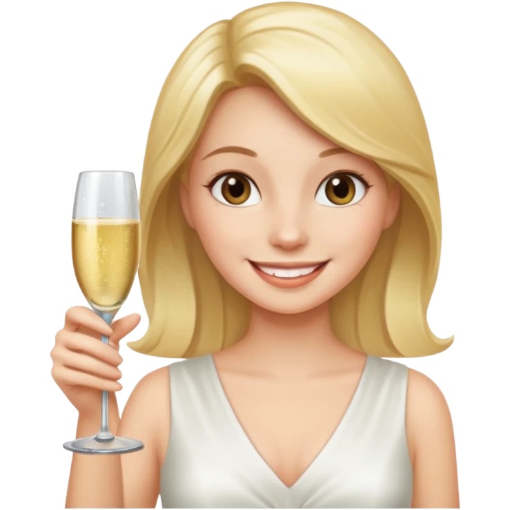 girl with Champagne glass emoji