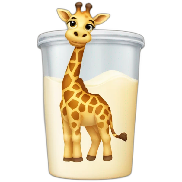 giraffe drinking milkbox emoji