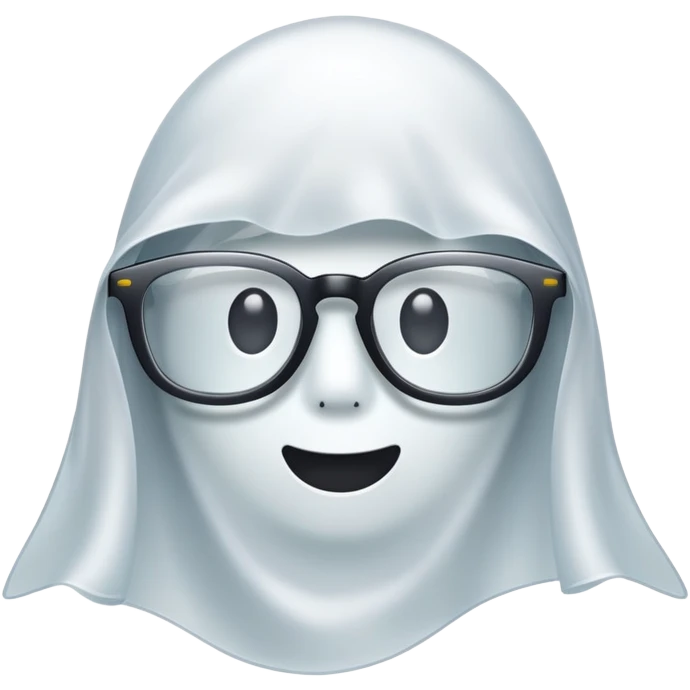 ghost like a sheet with glasses emoji